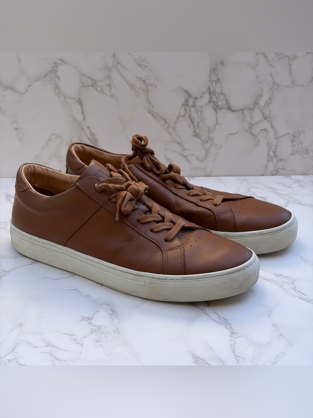 Greats Brooklyn The Royale Brown Leather Sneakers Shoes Men's Size US11 EU 44